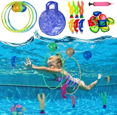 Produktbild von Tauchspielzeug Tauchringe Kinder Set Poolparty Geschenk Schwimmbad Outdoor