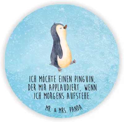 Produktbild von Mr. & Mrs. Panda magnet Pinguin marschieren - Eisblau - Geschenk, Familie, Aufstehen, für pinwand, Schwester, fotos, pinnwand, kühlschrank, Spazieren, Kühlschrankmagnet
