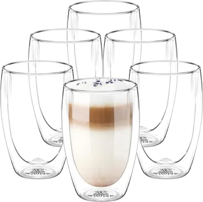 Zdjęcie produktu dla Szklanki z podwójnymi ściankami Wilmax 500 ml (zestaw 6 sztuk) WL-888735/A6