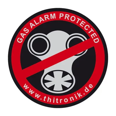 Image de Thitronik 100941 Warnaufkleber "GAS-ALARM PROTECTED" 3 St.