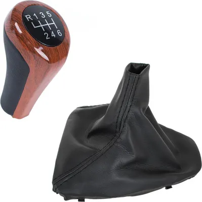 Image de Pommeau de levier de vitesse look bois de racine 6 vitesses pour BMW Série 3 E90 E91 E92