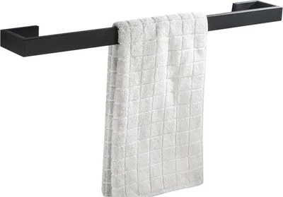 Produktbild von Famanu Handtuchstange 60 cm - Edelstahl SUS 304 mit mattschwarzer Oberfläche