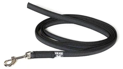 Image de Laisse caoutchoutée IDC Color & Gray, 20 mm x 2 m sans boucle, noir-gris