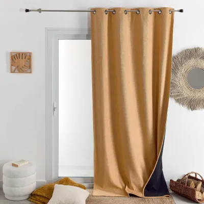 Thermovorhang ockergelb 140x260 cm – isolierend & blickdicht