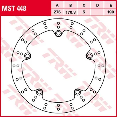 Produktbild von TRW Bremsscheibe Allround starr MST448 VFR1200X Crosstourer SC76