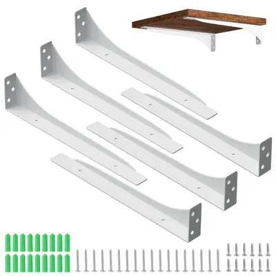 Produktbild von Solidchoice – Set mit 3 Winkelhochhalterungen, Schwarz, 25 cm
