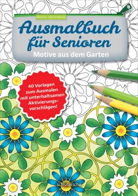 Produktbild von Ausmalbuch für Senioren. Motive aus dem Garten.