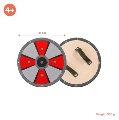 Produktbild von Woodsy Holzschild - Spielzeug Ritterzubehör, rund 31 cm