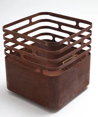 Image de höfats CUBE- rusty tabouret de brasero rusty