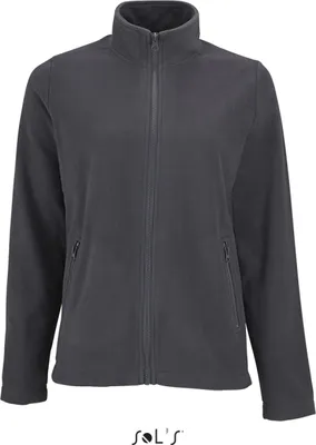 Produktbild von SOLs 02094 | Damen Plain Fleece Jacke Norman - Farbe: Charcoal Grey (Solid) - Größe: L