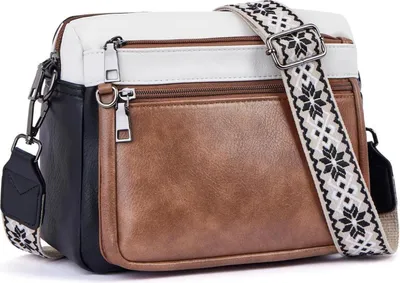 Produktbild von MUIIKOLA Umhängetasche Damen Mittelgroß Leder Breiter Gurt
