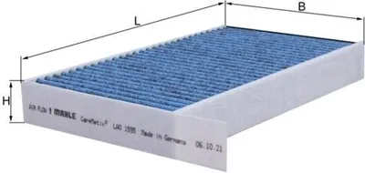 Produktbild von MAHLE Innenraumfilter LAO 1595 Pollenfilter für TESLA Model Y (5YJY) Aktivkohle