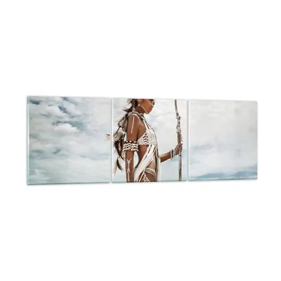 Produktbild von Bilder auf glas - 3 Teile - Brennen Mann Frau - 150x50cm - Glasbilder - Wandbilder - Bilder - zum Aufhängen bereit - Wanddekoration aus Glas - Glas Bilder - Wandbild auf Glas - GCA150x50-4275