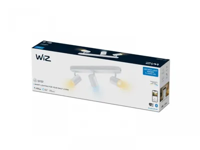 Obrázek produktu pro WiZ 3× nastavitelné bodové svítidlo IMAGEO, Chytré stropní světlo, Wi-Fi/Bluetooth, Bílá, Wi-Fi 4 (802.11n), 802.11b, 802.11g, LED, Kov