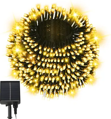 Obrázek produktu pro Jayseuw 80M LED solární víla světla 800LEDs IP44 8 modů teplá bílá vnitřní venkovní ChristmasParty zahrada svatební vodotěsné osvětlení Deco
