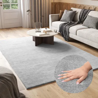 Immagine prodotto di Tappeto Tapiso CUDDLE Unicoloured Silver Soggiorno Camera da letto 300 x 400 cm