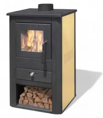 Immagine prodotto di Stufa a legna 10,7 Kw in acciaio 50x41xH86 cm avorio