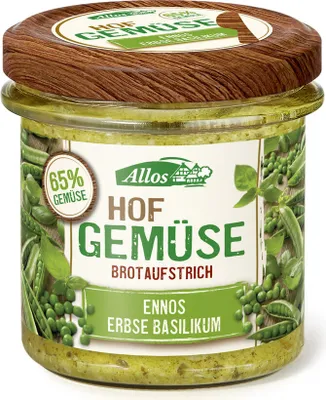 Produktbild von Allos - Hofgemüse Ennos Erbse Basilikum - 135g