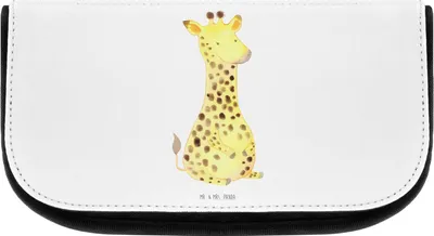 Produktbild von Mr. & Mrs. Panda kosmetiktäschchen Giraffe Zufrieden - Weiß - Geschenk, Make-up Täschchen, Abenteuer, Waschtasche, kosmetiktasche klein, Kulturbeutel, Afrika, Glück
