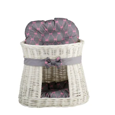 Image de Niche pour chat ovale crème / panier pour chat / tour pour chat 50X40 H45 CM