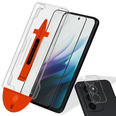 Produktbild von 1-Pack Xiaomi Redmi 15 4G Displayschutzfolie & 1-Pack Kameraschutz - Gehärtetes Glas | [Automatische Installation] - Blasenfrei