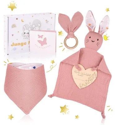 Produktbild von Baby Geschenkset Mädchen 3-teilig 100% Baumwolle DZdoublepink-p