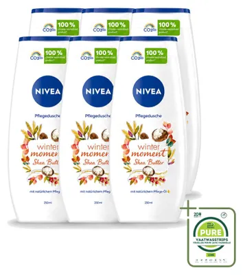 Obrázok produktu pre 6 kusov sprchového gélu NIVEA Winter Moment s bambuckým maslom - 250 ml - veľké balenie