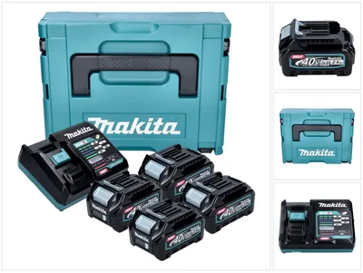 Obrázok produktu pre Súprava zdroja energie Makita 4x BL 4025 batéria 40 V max. 2,5 Ah XGT + nabíjačka DC 40 RA + Makpac