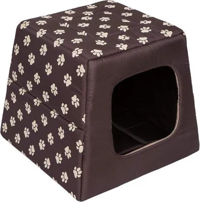 Image de Petit lit pour animal de compagnie de couleur marron avec des pattes