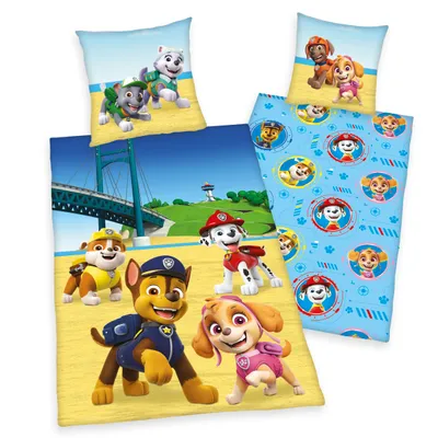 Produktbild von Paw Patrol Bettwäsche / Kinderbettwäsche, 100% Baumwolle ( Renforcé ), 80x80 + 135x200 cm