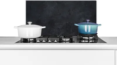 Produktbild von KitchenYeah®  Spritzschutz Küche - Küchenrückwand - Wandschutz für Herd und Spüle - Beton - Design - Retro 60x30 - Alu-Dibond (Alternative zum Spritzschutz aus Glas) - Hitzebeständig - Herdspritzschut
