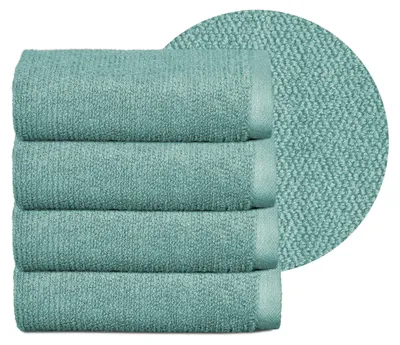 Produktbild von BEAUTEX Handtuch-Set Premium Frottier Sets, 100% Baumwolle 550g/m²,Ozeanblau,Set: 4 Gästetücher - 30x50 cm