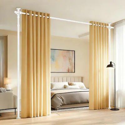 Zdjęcie produktu dla Drążek do zasłon do przegrody, długość 122-305 cm