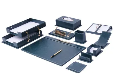 Produktbild von Luxus Büro-Set – 14 Zubehörteile – GRÜN – 14-teiliges Set
