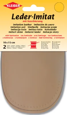 Produktbild von KLEIBER Kunstleder mit Kaschierung 100 x 150 mm beige 2 Stück