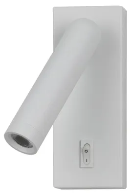 Zdjęcie produktu dla Kinkiet LED z włącznikiem NOVA biały 2,5W Ciepła biel 153lm aluminium wym:14x9x5,5cm IP20 Italux