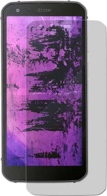 A screen protector is shown placed over a smartphone screen.