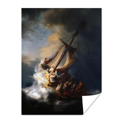 Obrázok produktu pre MuchoWow® Plagát - Búrka na Galilejskom mori - Rembrandt van Rijn - 30x40