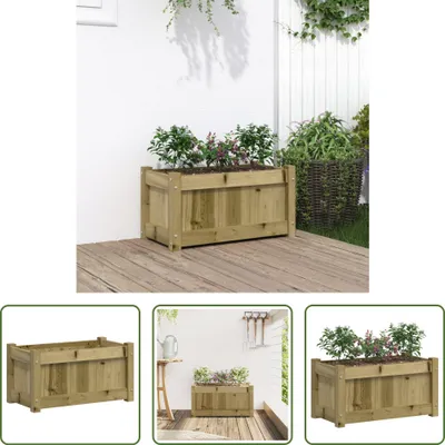 Produktbild von The Living Store Pflanzkübel 60x31x31 cm Kiefernholz Imprägniert