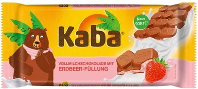 Produktbild von Kaba Vollmilchschokolade Tafel mit Erdbeer-Füllung Packung 90g