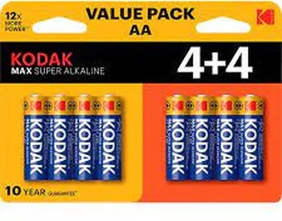 Image de Piles alcalines AA Kodak Max, lot de 8