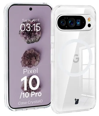 Produktbild von Handyhülle mit Magnetring für Google Pixel 10 / 10 Pro, Bizon Case CrystalO, Transparent