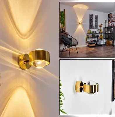 Produktbild von Osacca »Osacca« Effekt-Wandlampe Kugelförmig, aus Metall und Linsen aus Glas