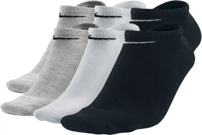 Produktbild von Nike Value No-Show, Keine Showsocken, Schwarz, Grau, Weiß, Erwachsener, L, Elasthan 1%, Baumwolle 83, Nylon 16, Machine wash
