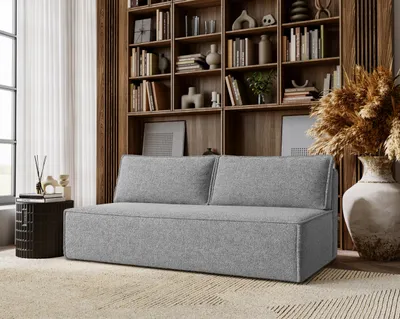 Obrázek produktu pro Kaiser Möbel Rozkládací pohovka ,Pohovka s funkcí spaní a lůžkovinami, DUO Fabric Verita Grey