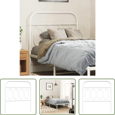Produktbild von The Living Store Kopfteil Metall Weiß 90 cm
