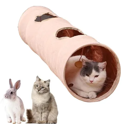 Produktbild von Faltbarer Katzen-Tunnel mit Spielzeugball