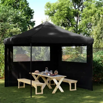 Image de Maison Exclusive - Tente de réception pliable Pop-Up avec 2 panneaux latéraux, noir