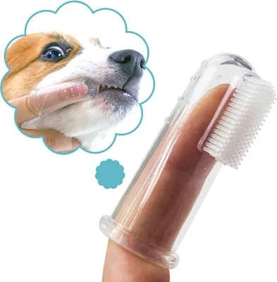 Produktbild von 5er Set Hunde Zahnbürste Hundezahnbürste Finger Zahnbürste für Hund und Katzen aus Silikon!
