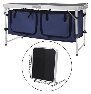 Image de Table de camping, pliable, légère, noire